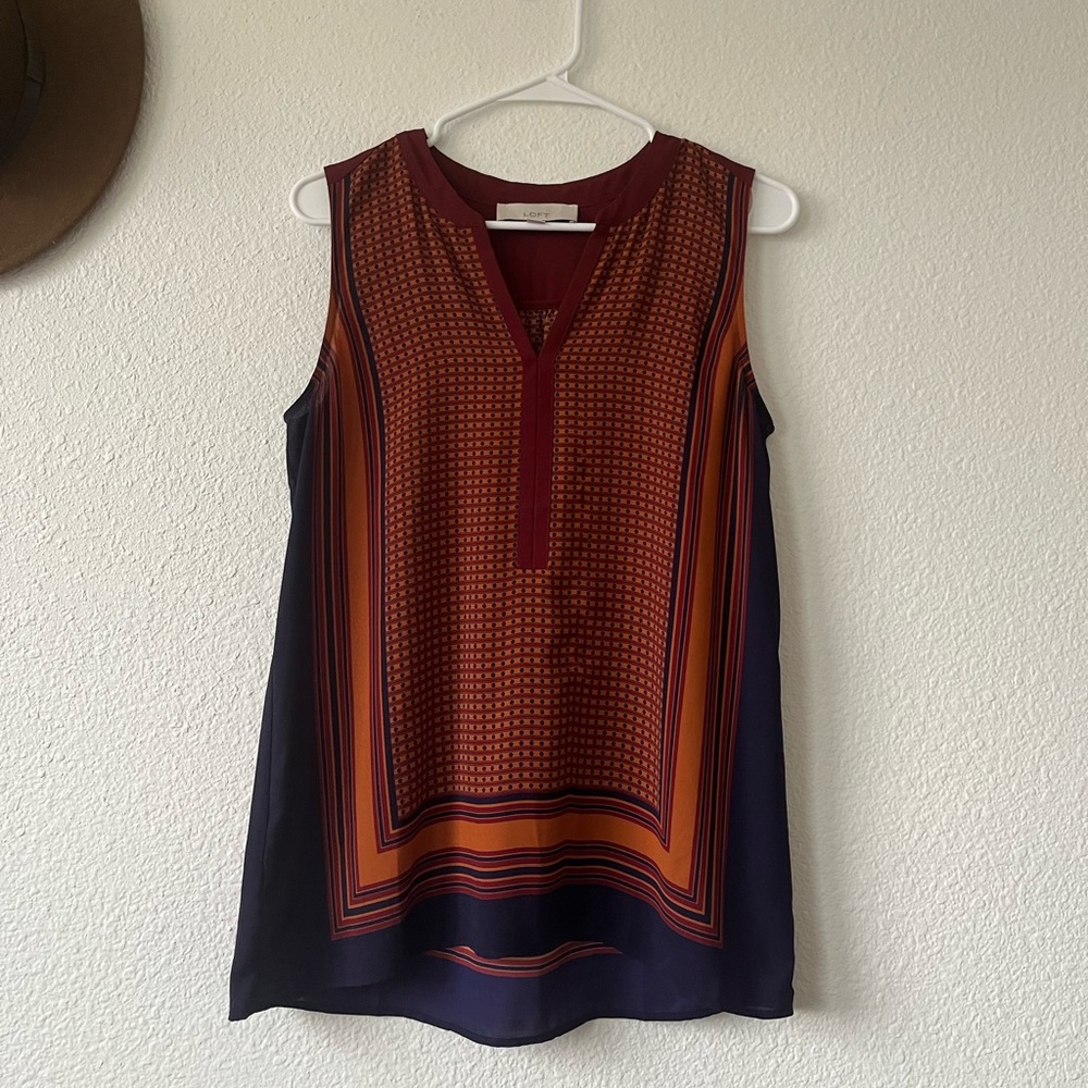 LOFT Ann Taylor | scarf print tank